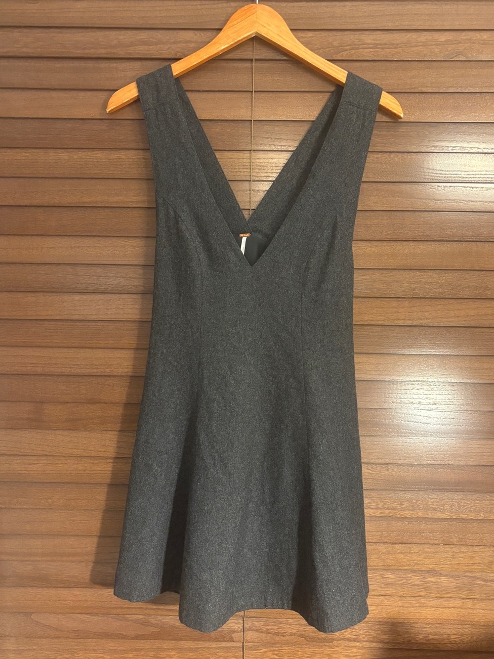 Free People Gemma's Favorite Wool Jumper Mini Dress Gray 0